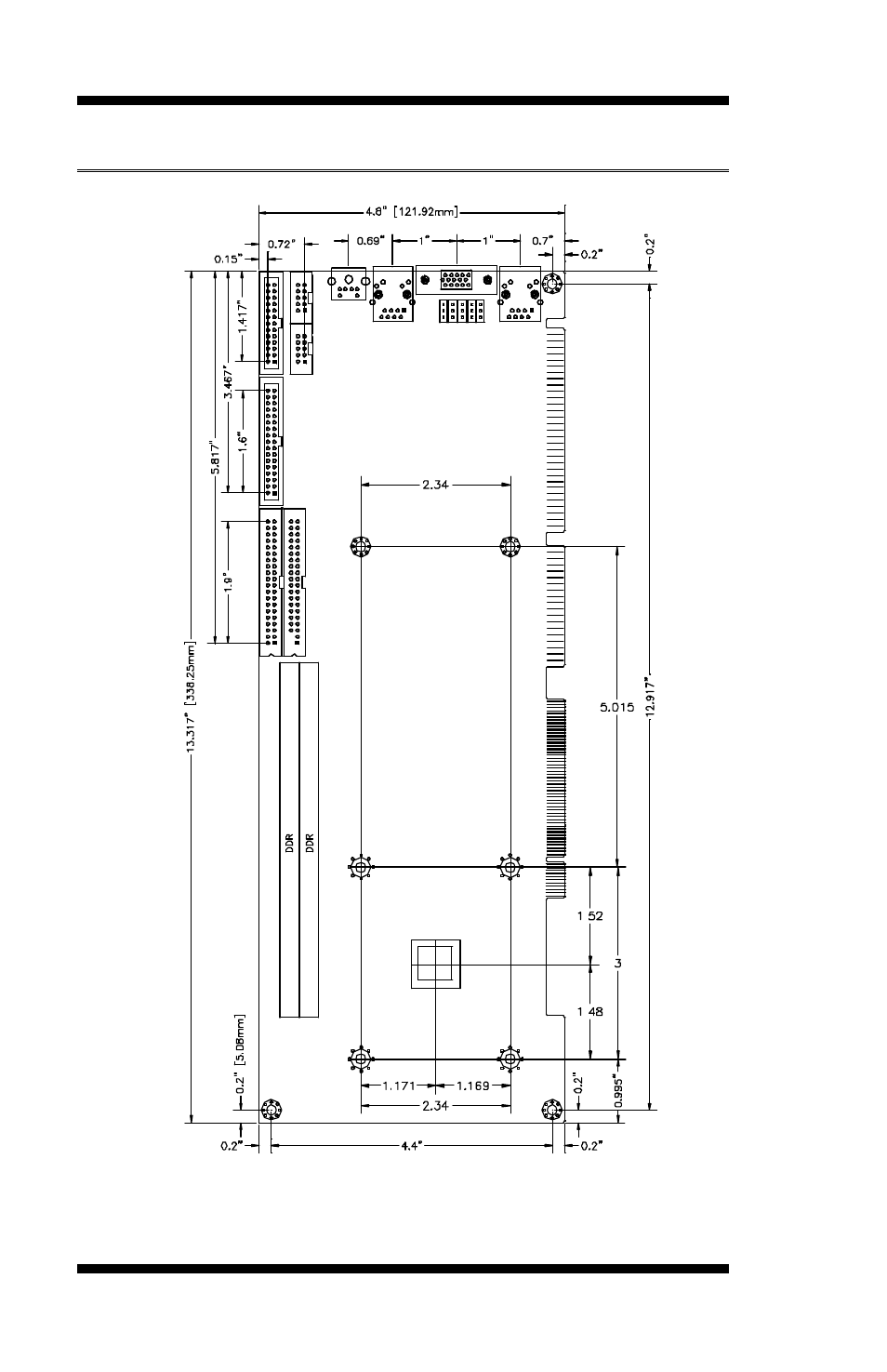 Board dimensions | Socket Mobile Pentium 4 Full Size PICMG CPU Card IB810 User Manual | Page 8 / 78