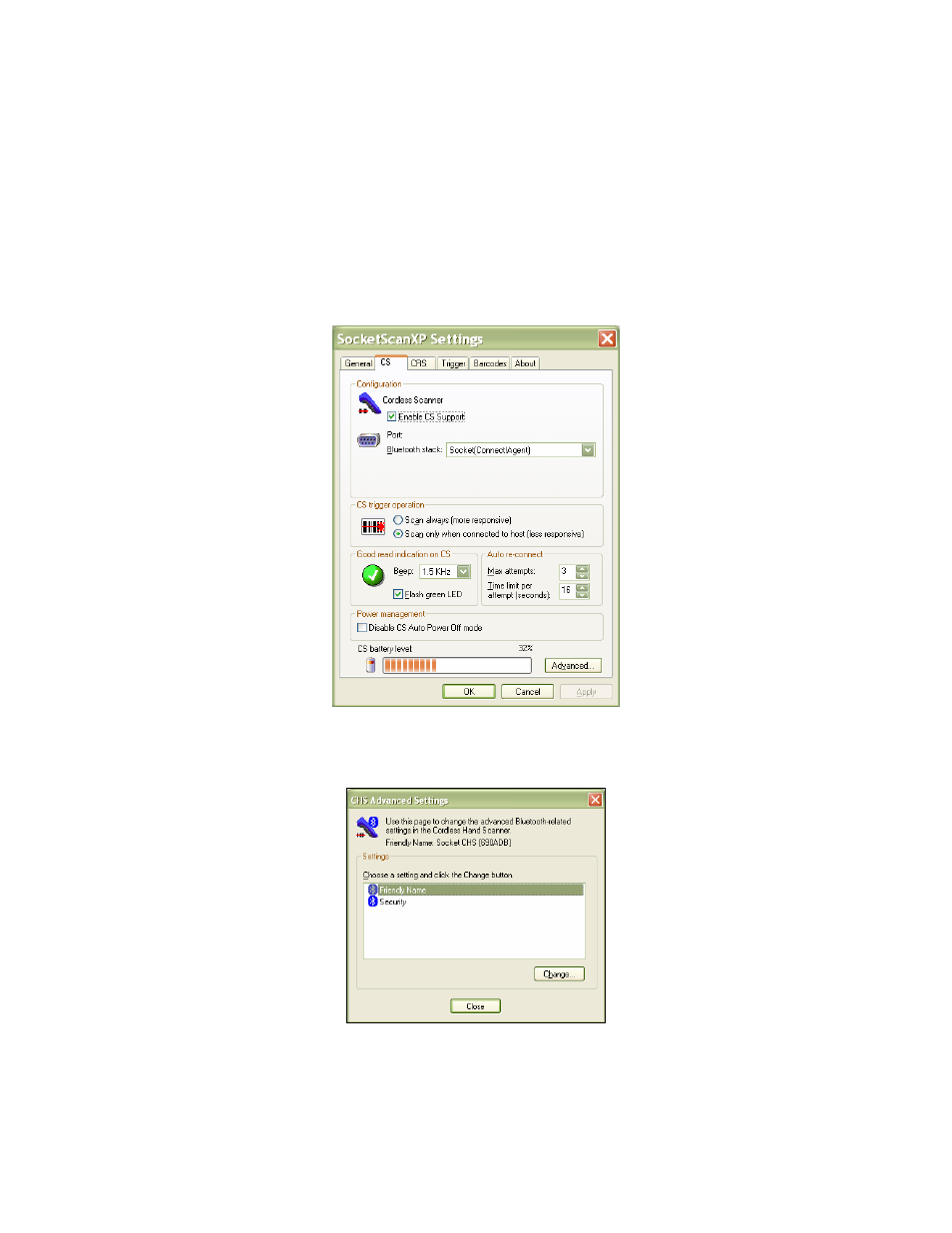 Optional: assign sound and prefix/suffix settings, Optional: configure advanced bluetooth settings 43, Optional: configure advanced bluetooth settings | Socket Mobile Series 9 User Manual | Page 43 / 68