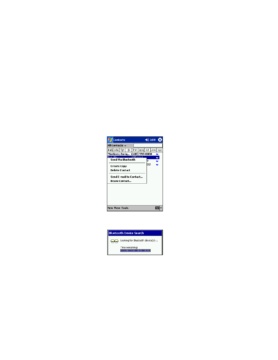 Send a contact | Socket Mobile SDIO User Manual | Page 52 / 89