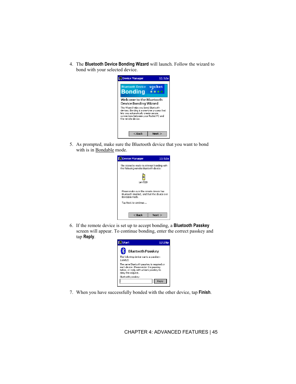 View device properties | Socket Mobile CompactFlash/SDIO Connection Kit with Bluetooth Wireless Technology User Manual | Page 45 / 91