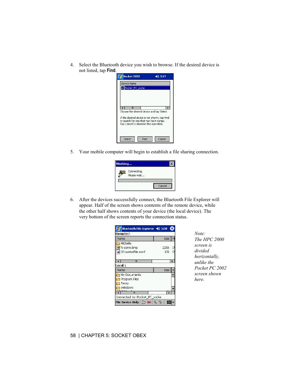 Socket Mobile CompactFlash/SDIO Connection Kit with Bluetooth Wireless Technology User Manual | Page 58 / 91