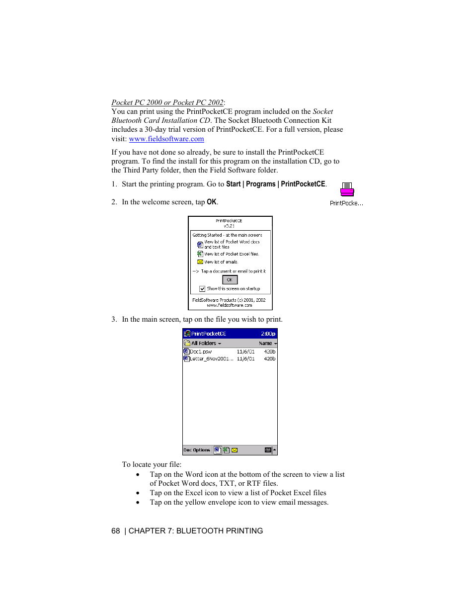 Socket Mobile CompactFlash/SDIO Connection Kit with Bluetooth Wireless Technology User Manual | Page 68 / 91