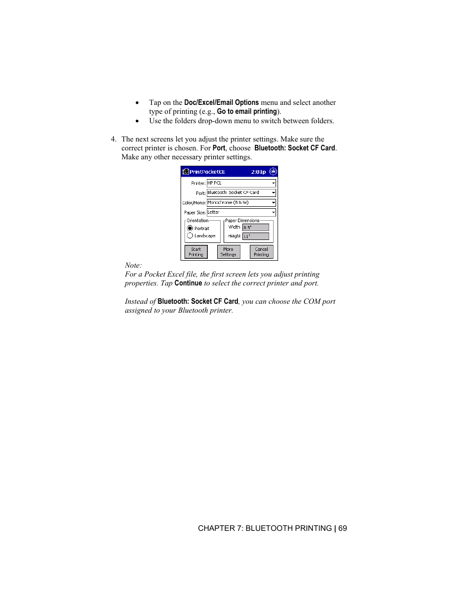 Socket Mobile CompactFlash/SDIO Connection Kit with Bluetooth Wireless Technology User Manual | Page 69 / 91