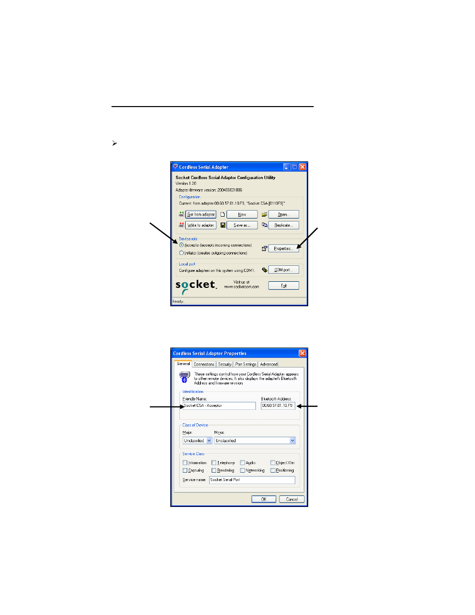 Set up a csa pair for cable replacement. 12 | Socket Mobile Cordless Serial Adapter User Manual | Page 12 / 49