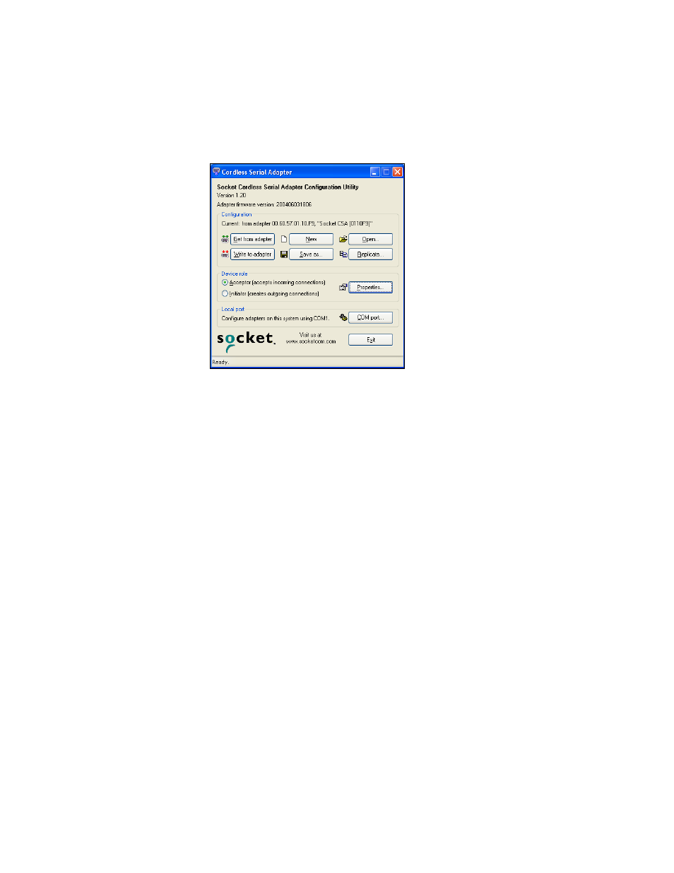 Configuration functions, Configuration functions 24 | Socket Mobile Cordless Serial Adapter User Manual | Page 24 / 49