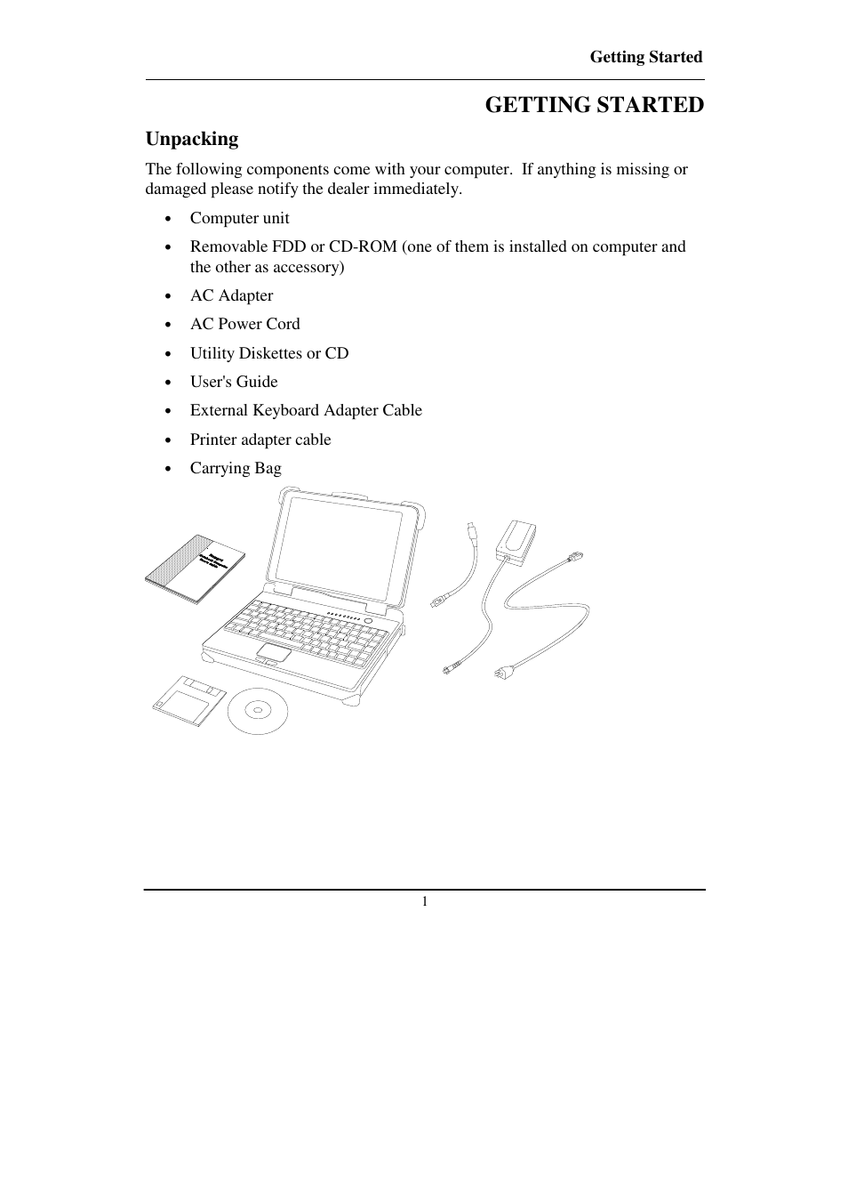 Getting started, Unpacking | Socket Mobile RT786 RT786EX User Manual | Page 9 / 48