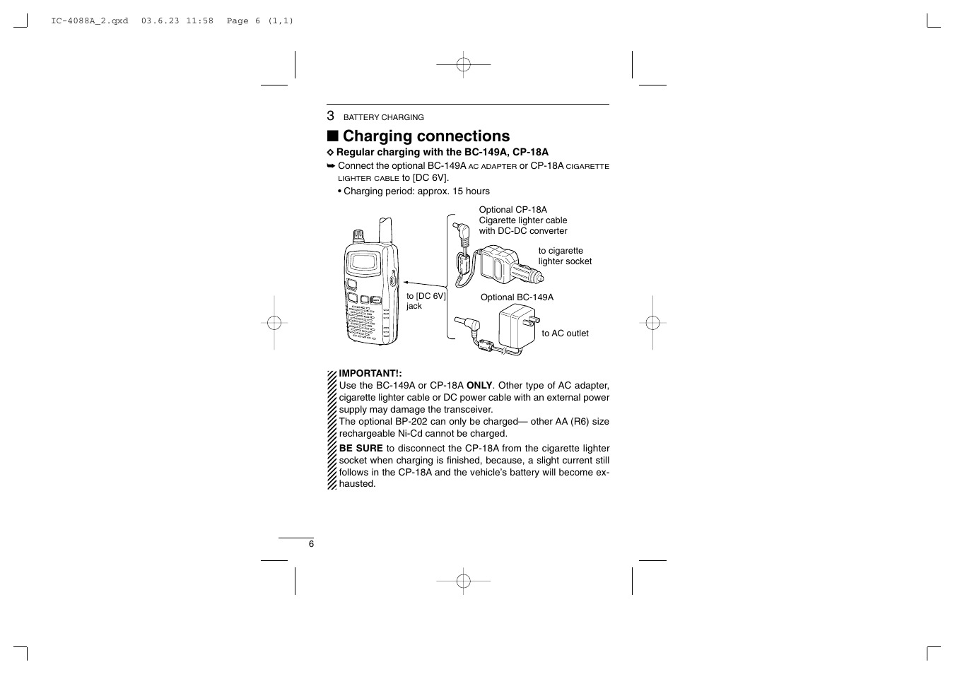 Charging connections | Socket Mobile IC-4088A User Manual | Page 12 / 32