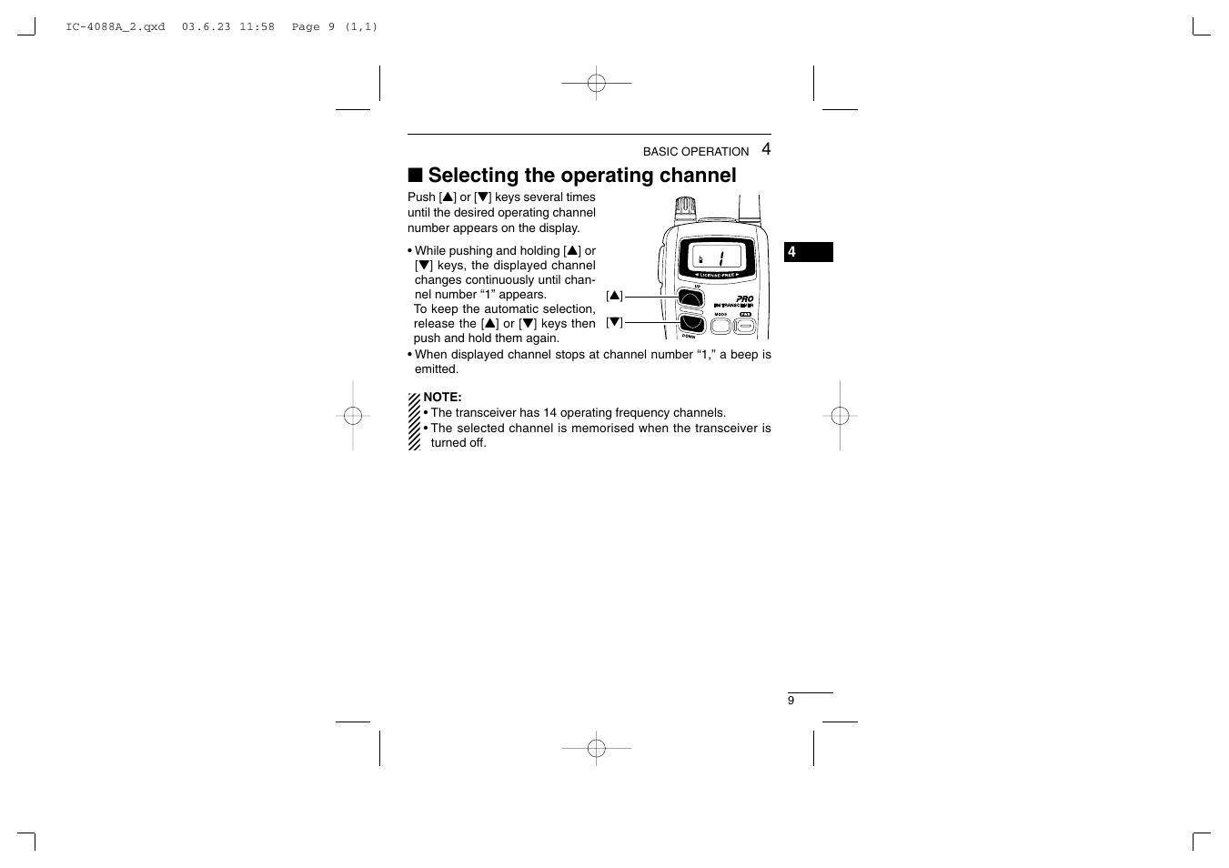 Selecting the operating channel | Socket Mobile IC-4088A User Manual | Page 15 / 32