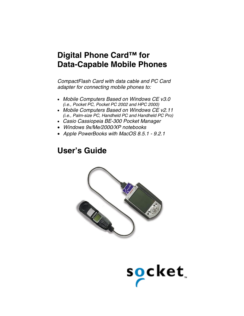 Socket Mobile Digital Phone Card for Data-Capable Mobile Phone User Manual | 69 pages
