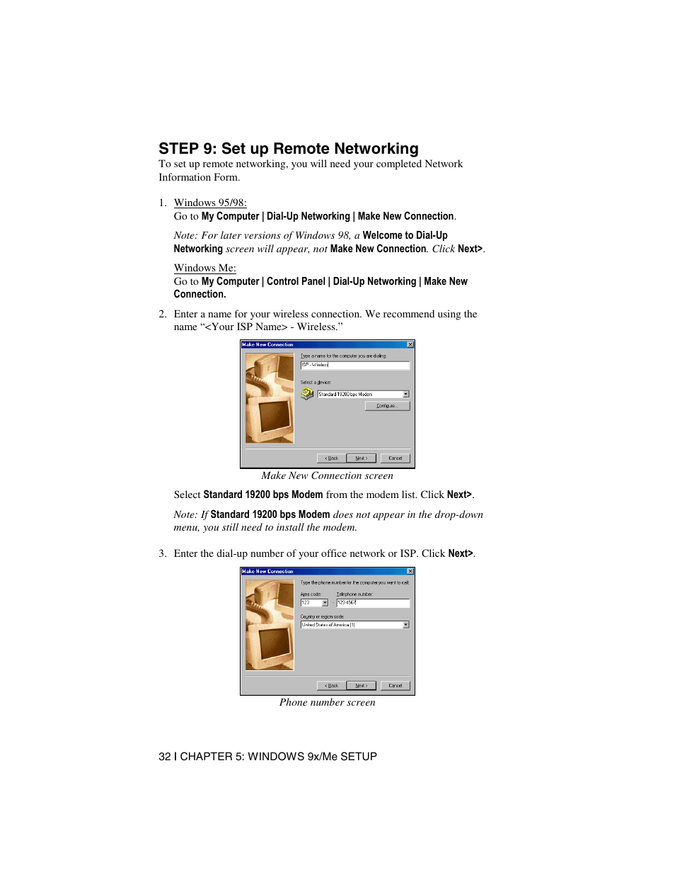 Step 9: set up remote networking | Socket Mobile Digital Phone Card for Data-Capable Mobile Phone User Manual | Page 34 / 69