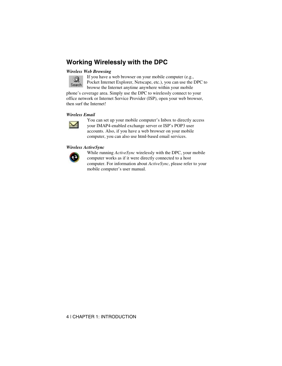 Working wirelessly with the dpc | Socket Mobile Digital Phone Card for Data-Capable Mobile Phone User Manual | Page 6 / 69