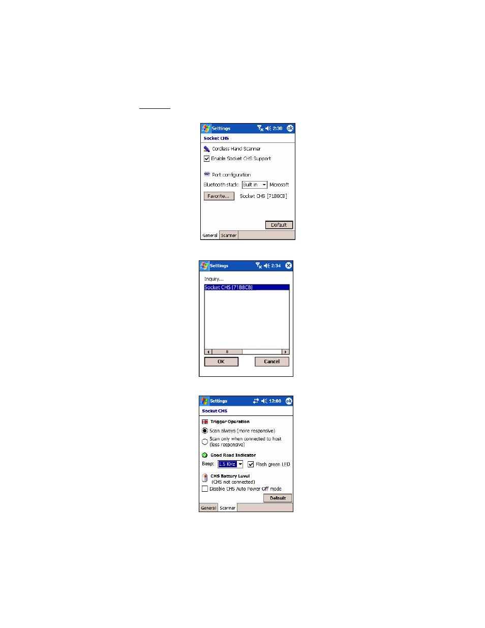 Chapter 2: setup for windows mobile 15 | Socket Mobile 7 User Manual | Page 15 / 78