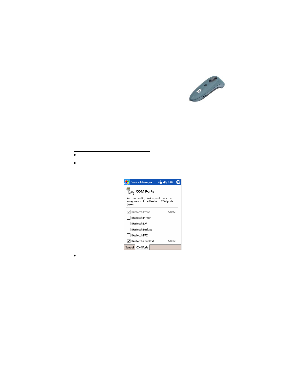 Step 6: connect scanner to pocket pc via bluetooth | Socket Mobile 7 User Manual | Page 17 / 78