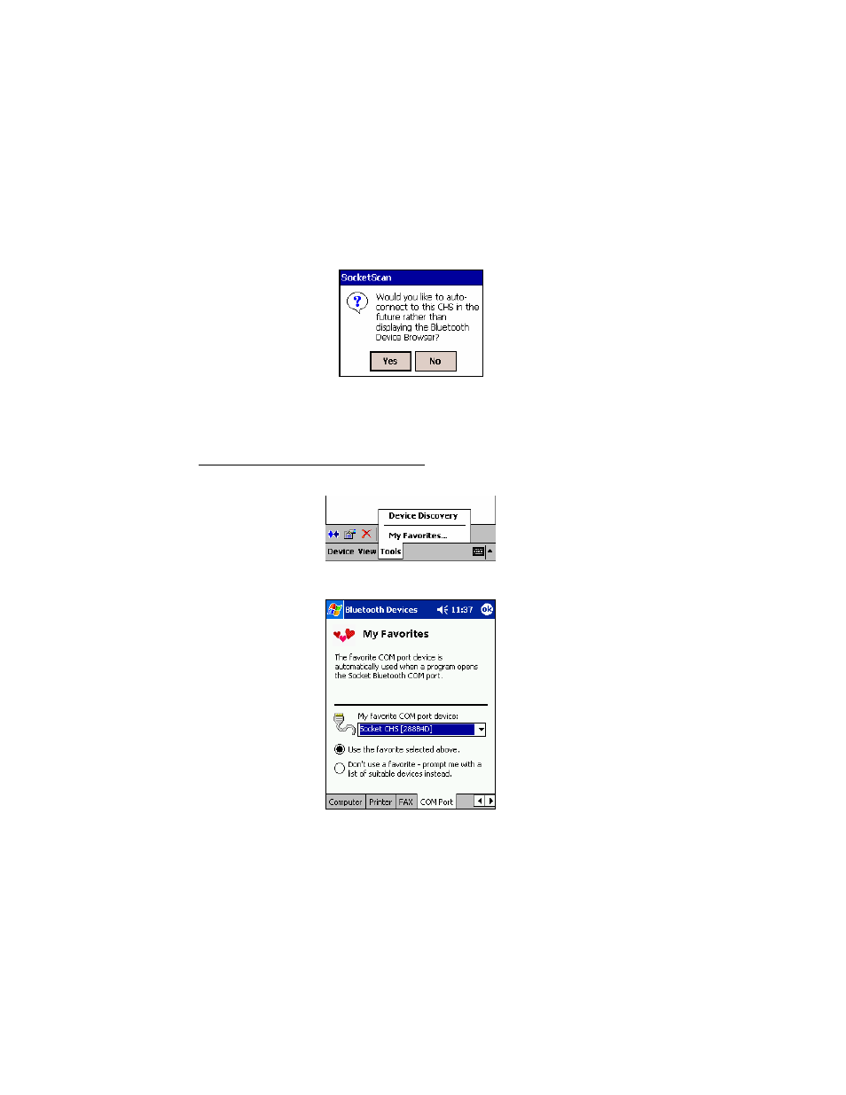 Optional: configure automatic connections, Optional: configure automatic connections 25 | Socket Mobile 7 User Manual | Page 25 / 78