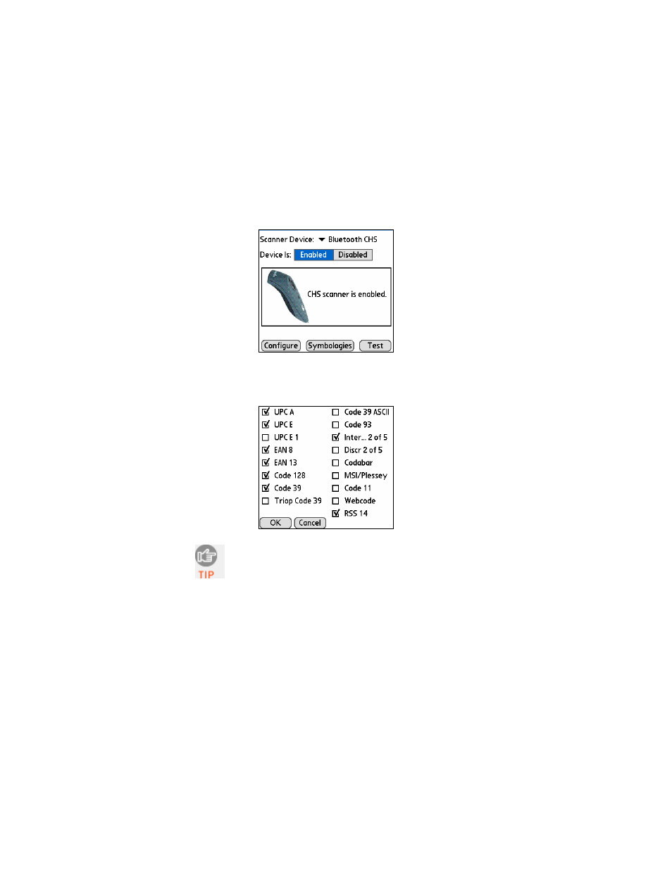 Optional: select symbologies, Optional: select symbologies 37 | Socket Mobile 7 User Manual | Page 37 / 78