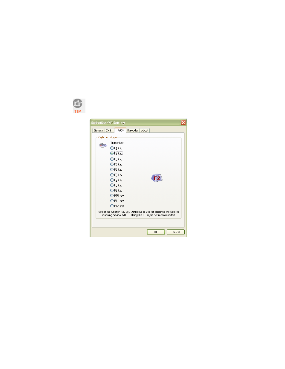 Optional: assign a trigger button, Optional: assign a trigger button 57 | Socket Mobile 7 User Manual | Page 57 / 78