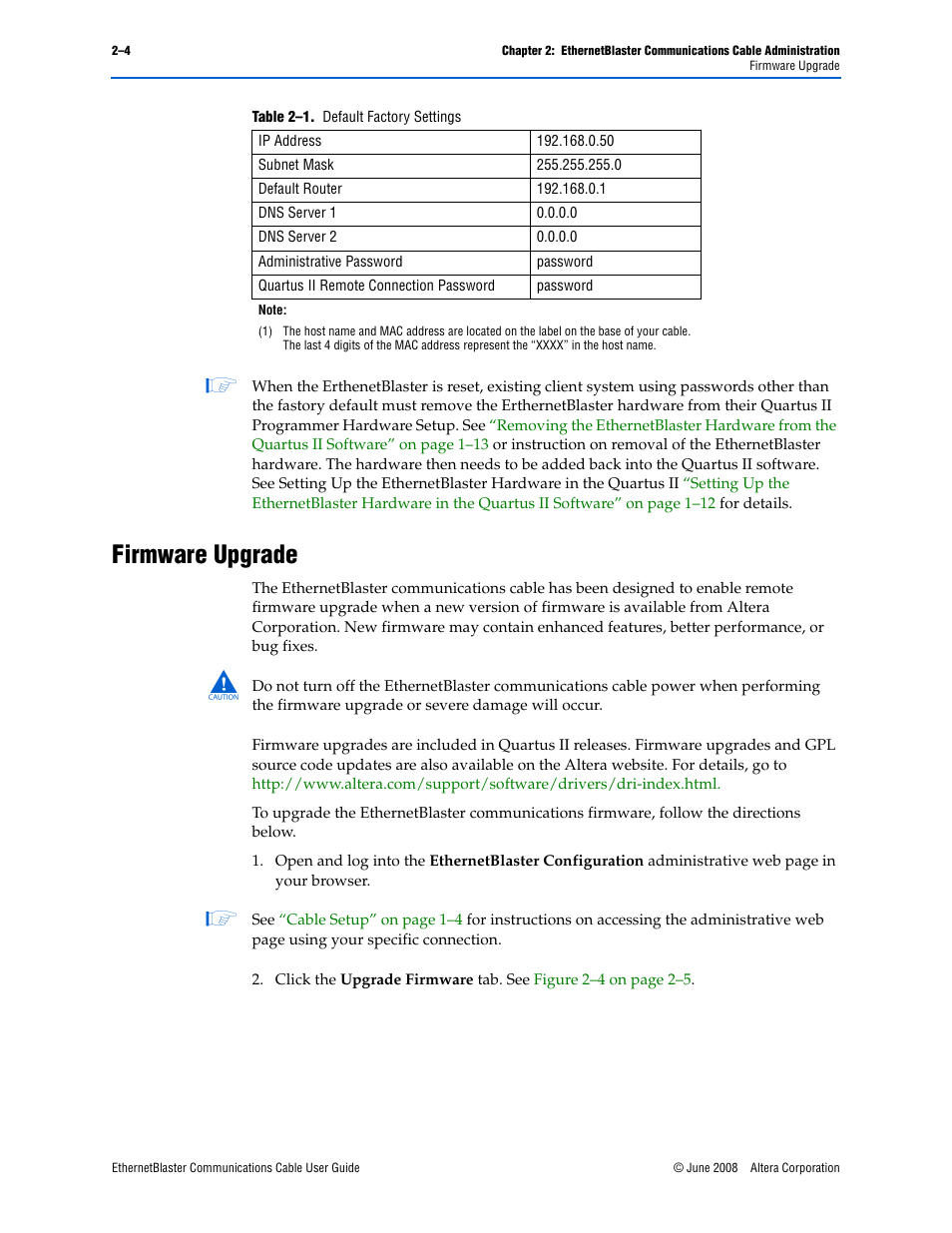 Firmware upgrade, Firmware upgrade –4 | Socket Mobile Ethernet Blaster Communications Cable User Manual | Page 26 / 35