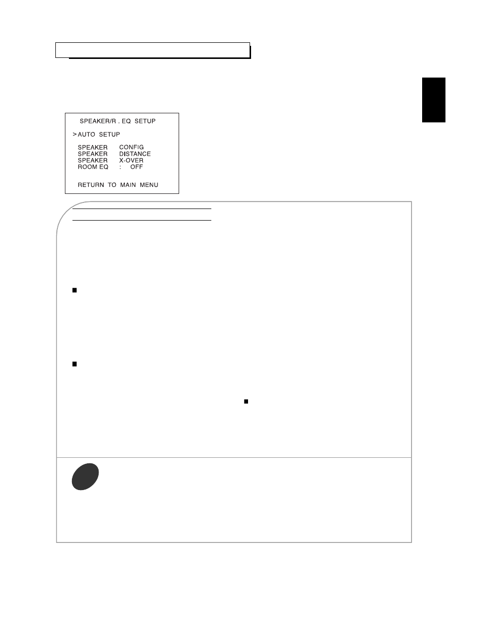 Setting the speaker / room eq setup | Sherwood R-771 User Manual | Page 44 / 65