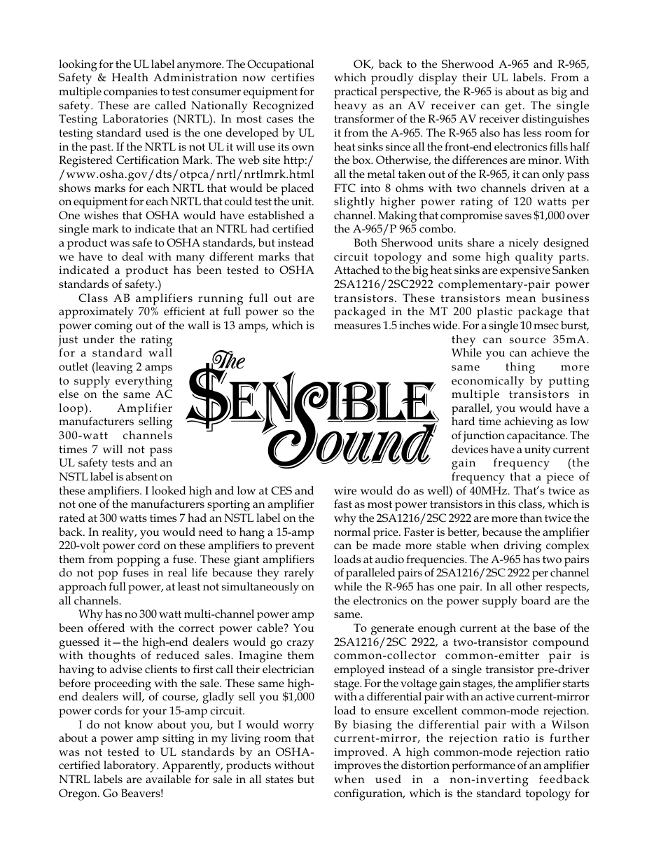 Sherwood Newcastle R-965 User Manual | Page 2 / 3