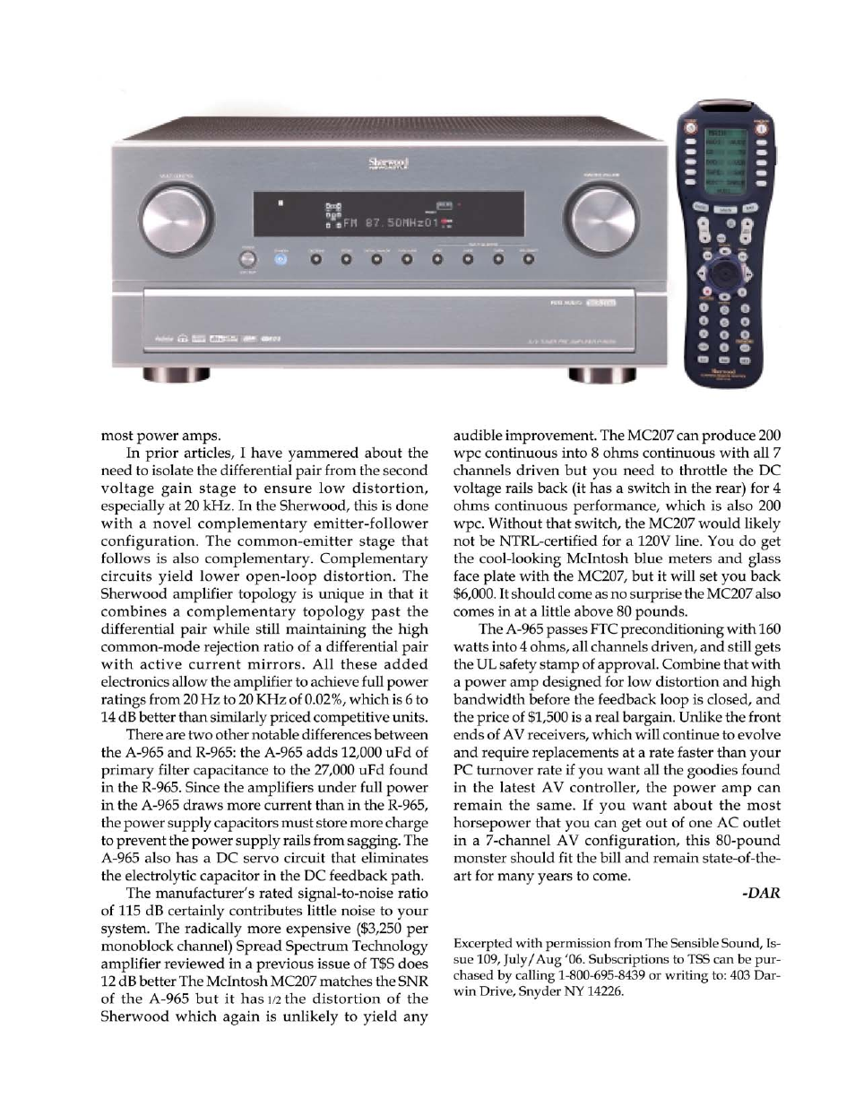 Sherwood Newcastle R-965 User Manual | Page 3 / 3