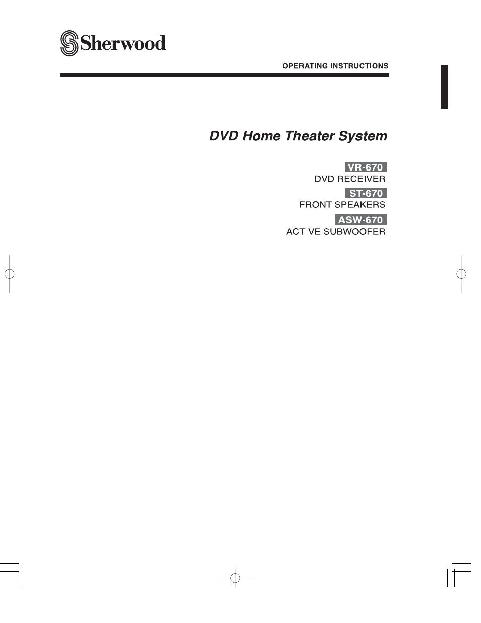 Sherwood ST-670 User Manual | 60 pages
