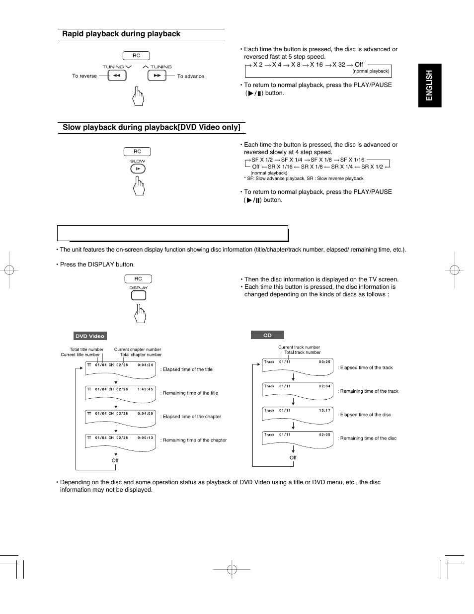 Displaying disc information during playback | Sherwood ST-670 User Manual | Page 23 / 60