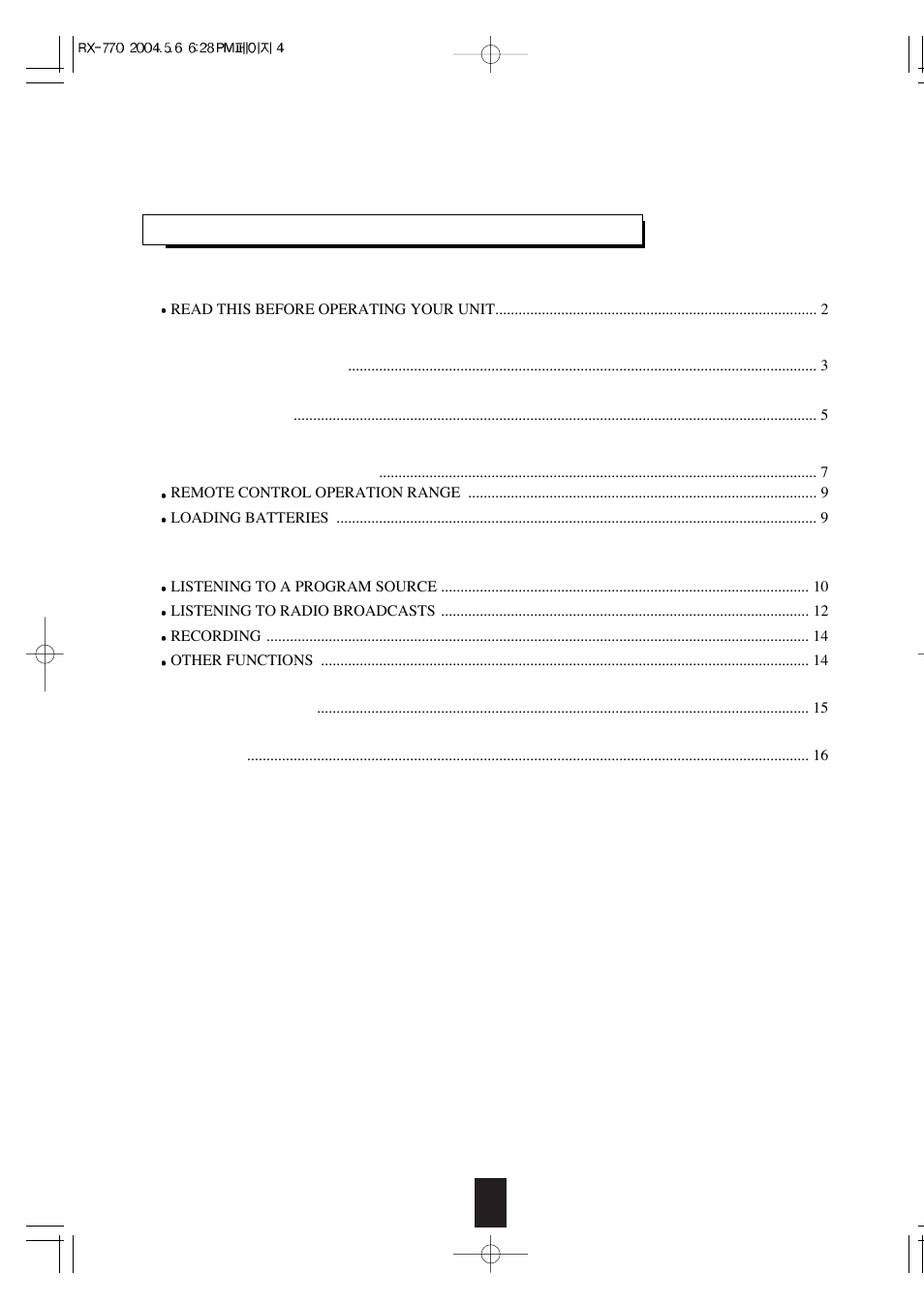 Sherwood RX-770 User Manual | Page 4 / 17