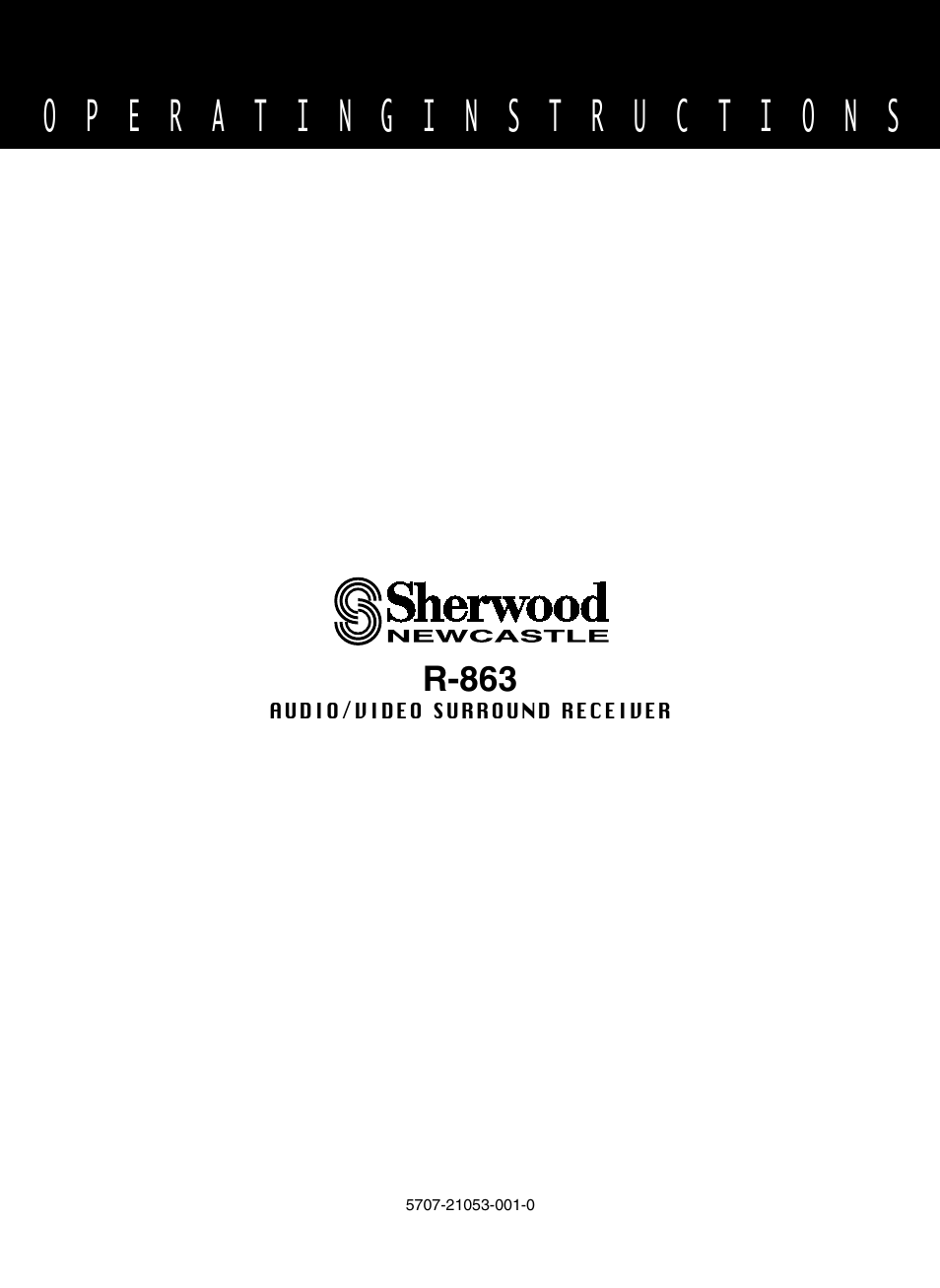 R-863 | Sherwood R-863 User Manual | Page 48 / 48