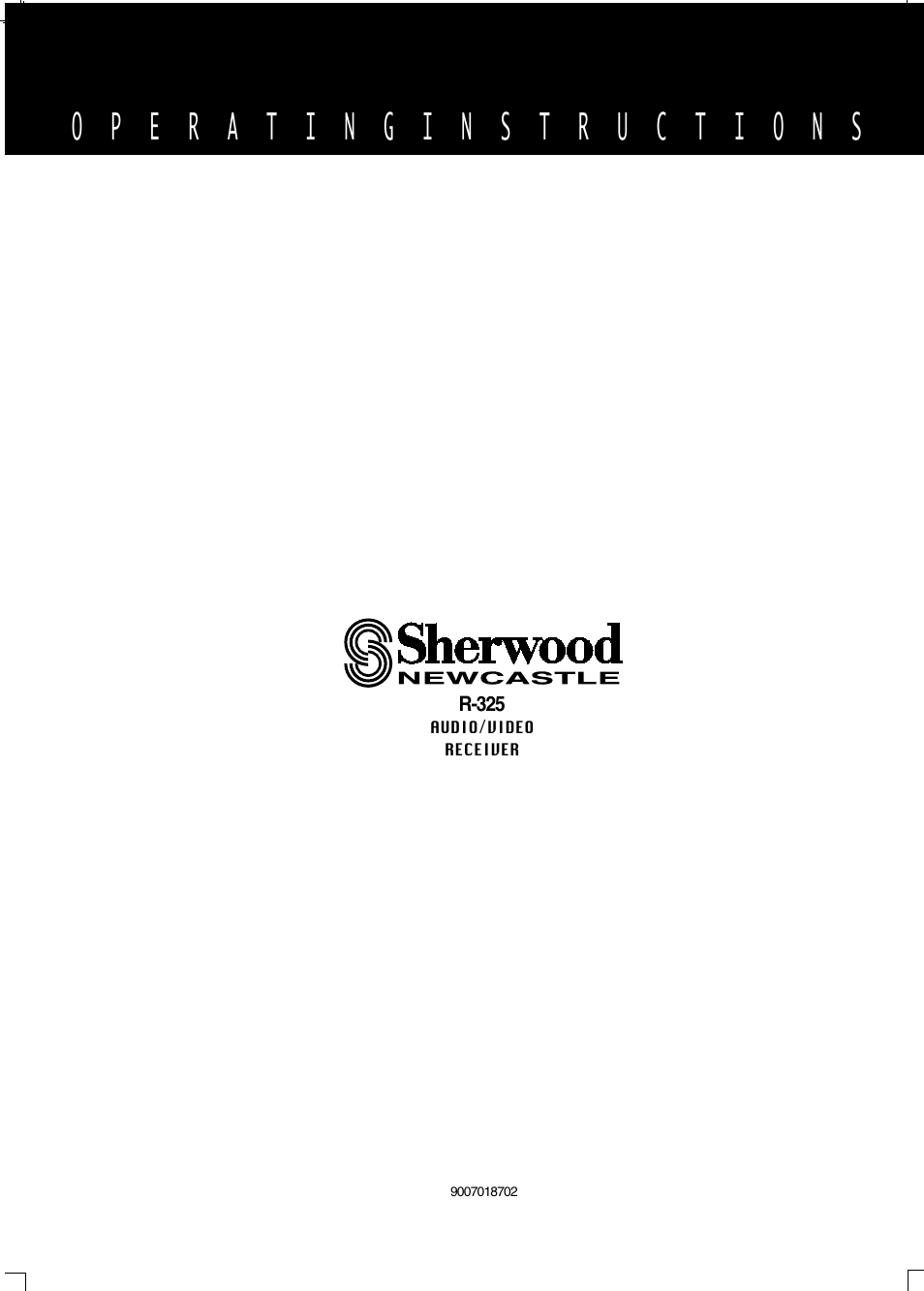 Sherwood R-325 User Manual | Page 13 / 13