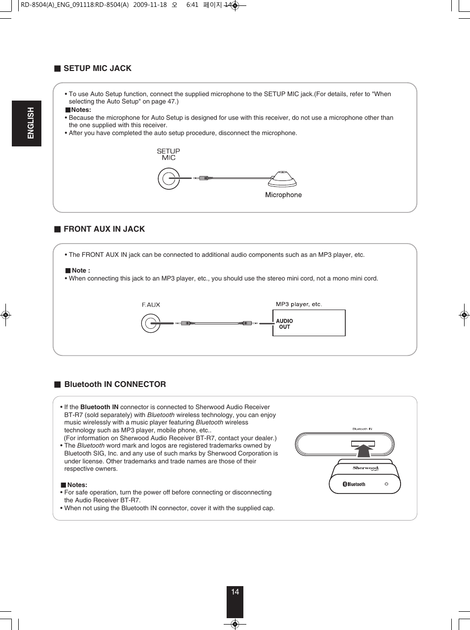 Sherwood RD-8504 User Manual | Page 14 / 71