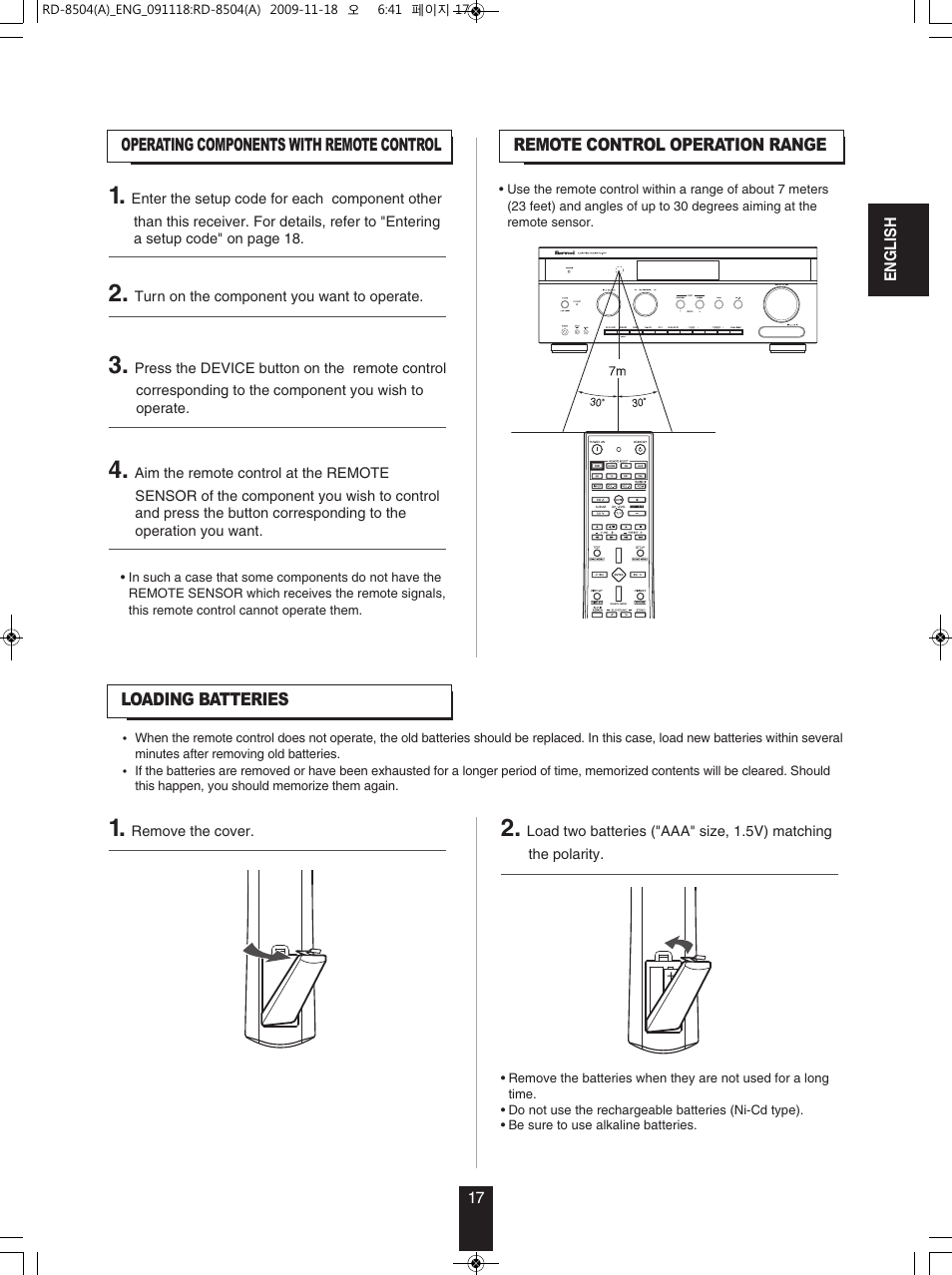 Sherwood RD-8504 User Manual | Page 17 / 71