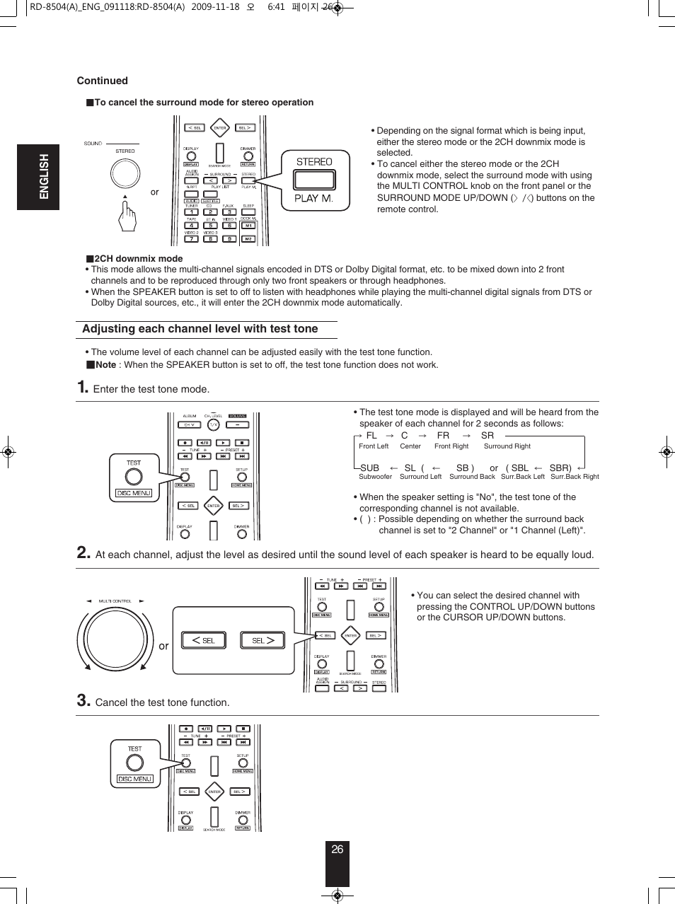 Sherwood RD-8504 User Manual | Page 26 / 71