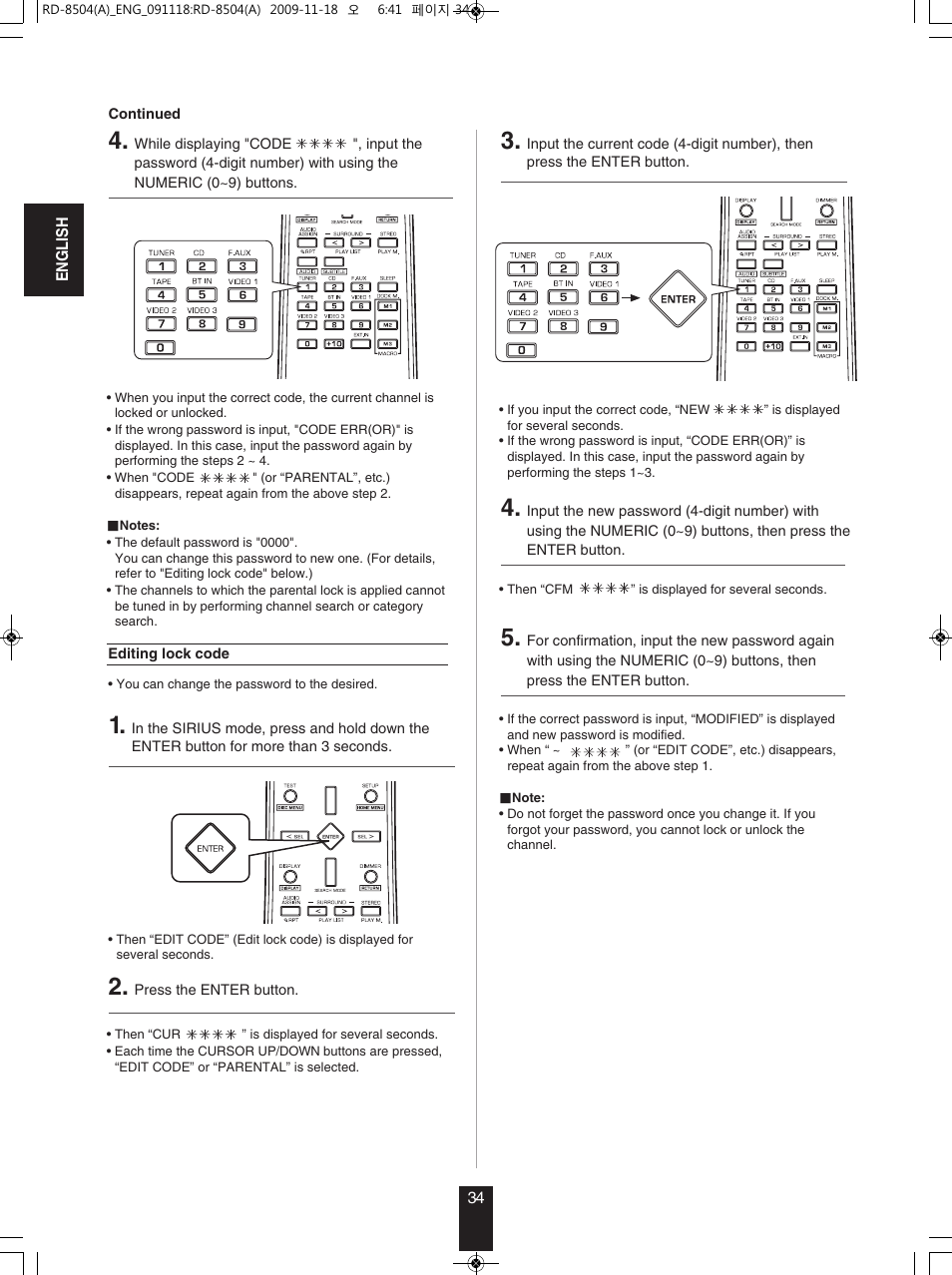 Sherwood RD-8504 User Manual | Page 34 / 71