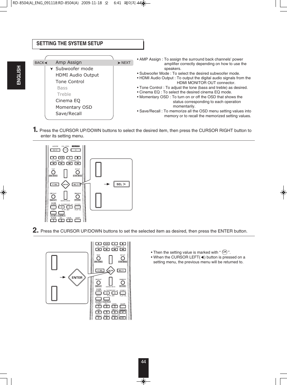 Sherwood RD-8504 User Manual | Page 44 / 71