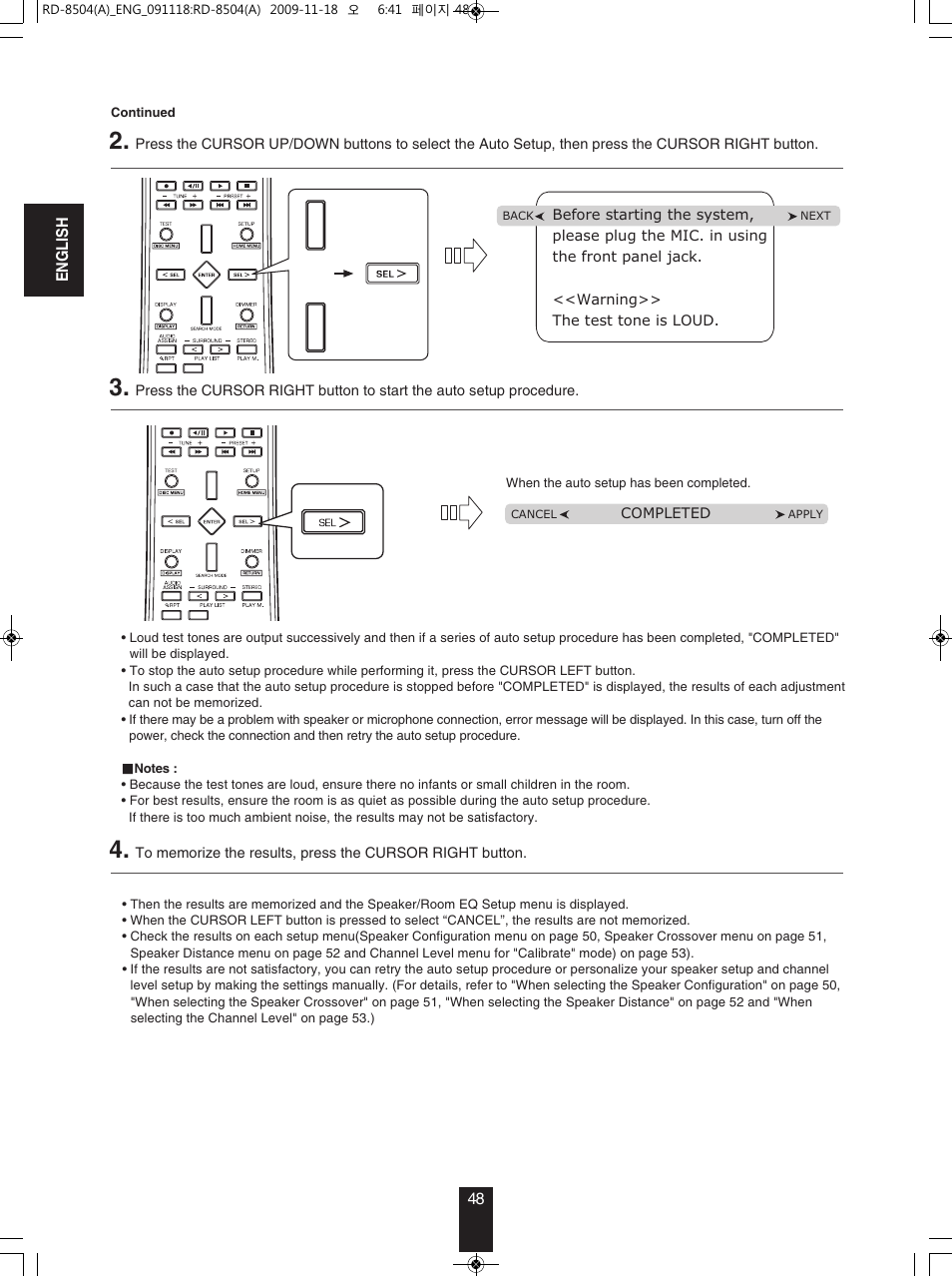 Sherwood RD-8504 User Manual | Page 48 / 71