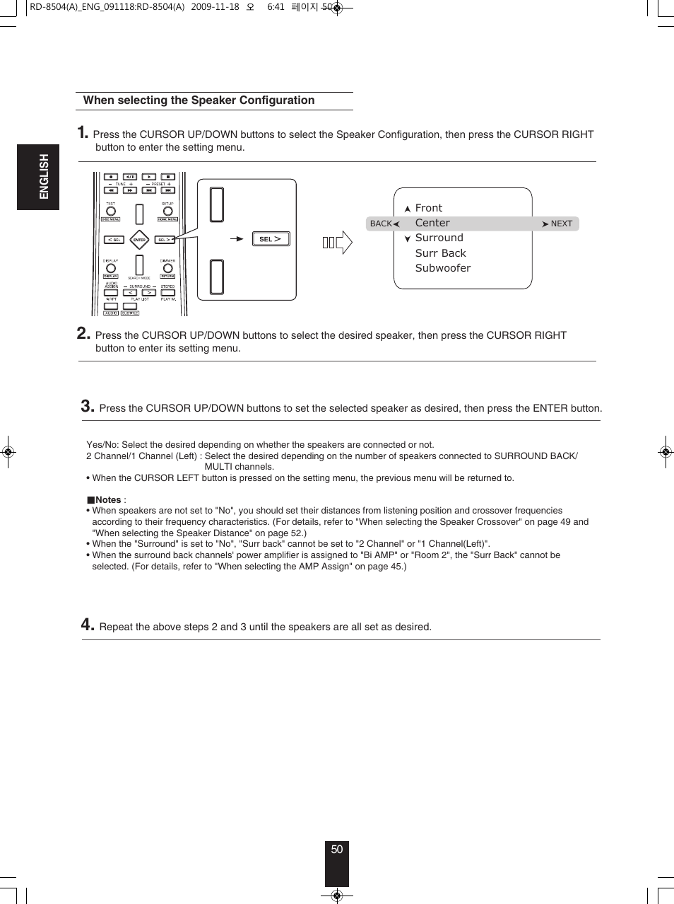 Sherwood RD-8504 User Manual | Page 50 / 71