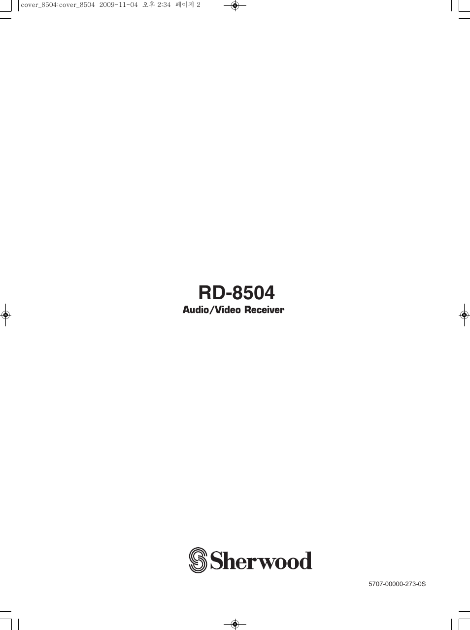 Rd-8504 | Sherwood RD-8504 User Manual | Page 71 / 71