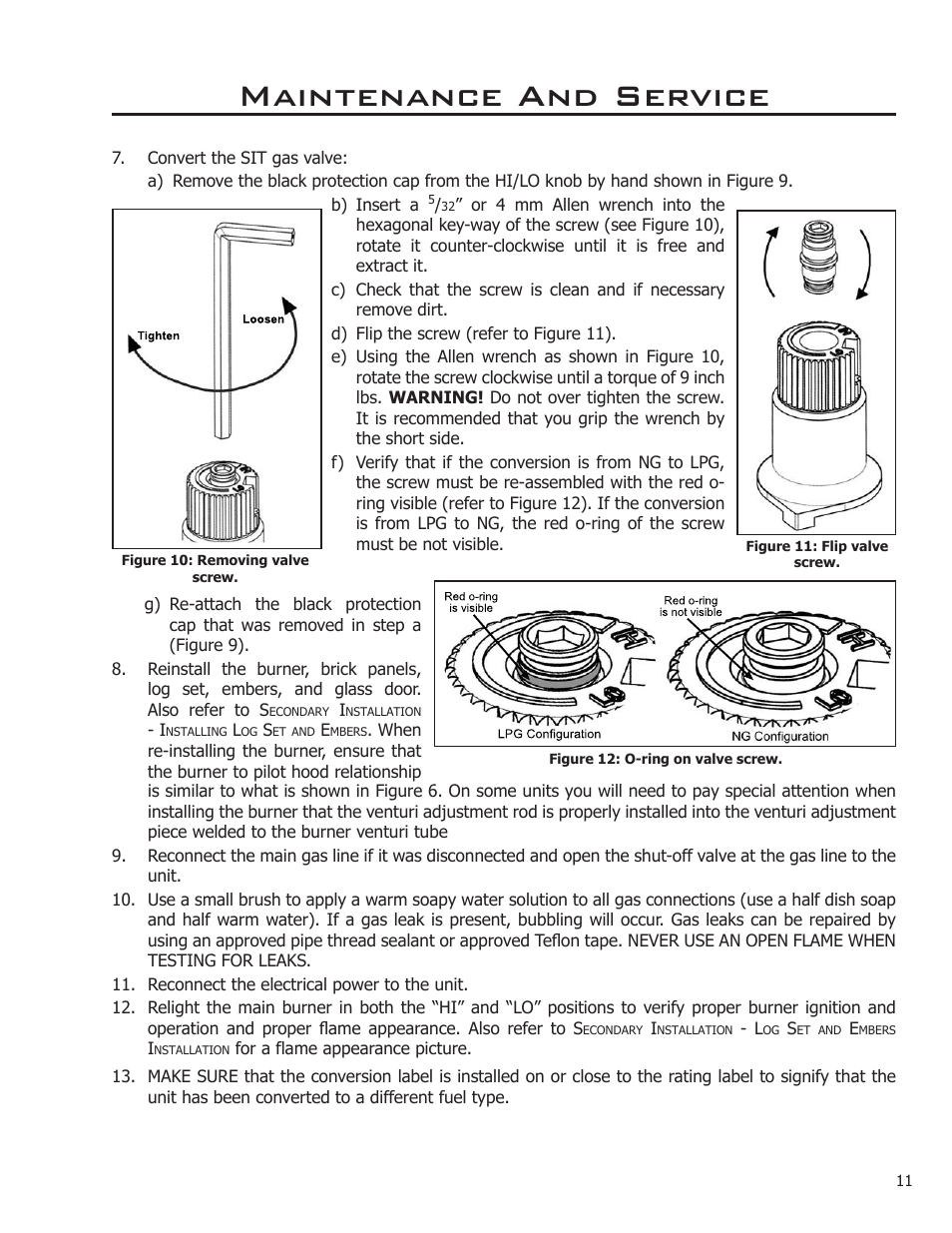 Maintenance and service | Sherwood Enviro EG40 DV User Manual | Page 11 / 39