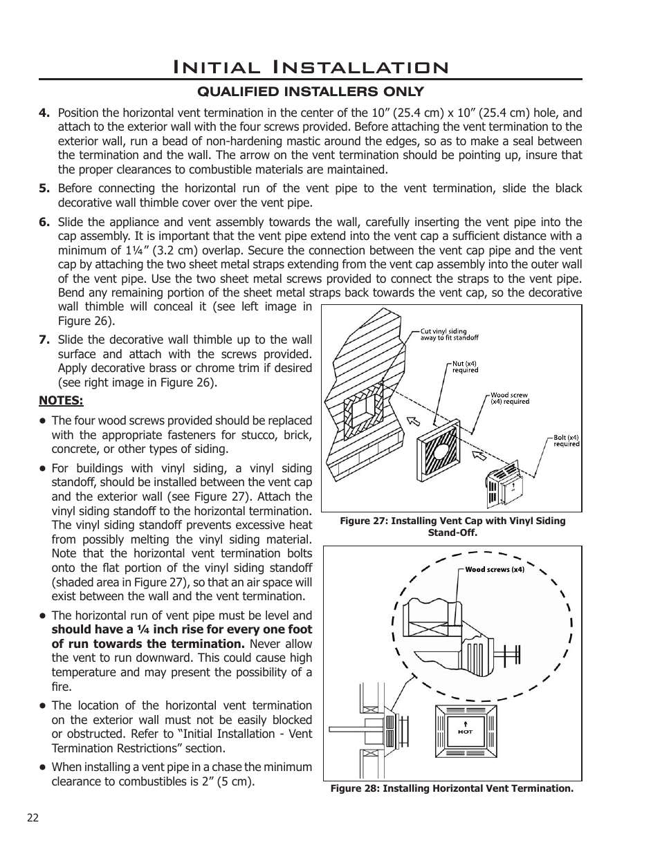 Initial installation | Sherwood Enviro EG40 DV User Manual | Page 22 / 39