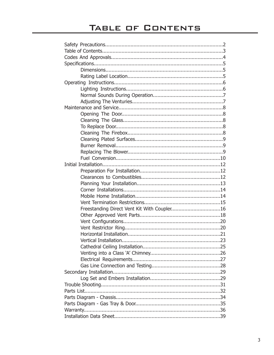 Sherwood Enviro EG40 DV User Manual | Page 3 / 39