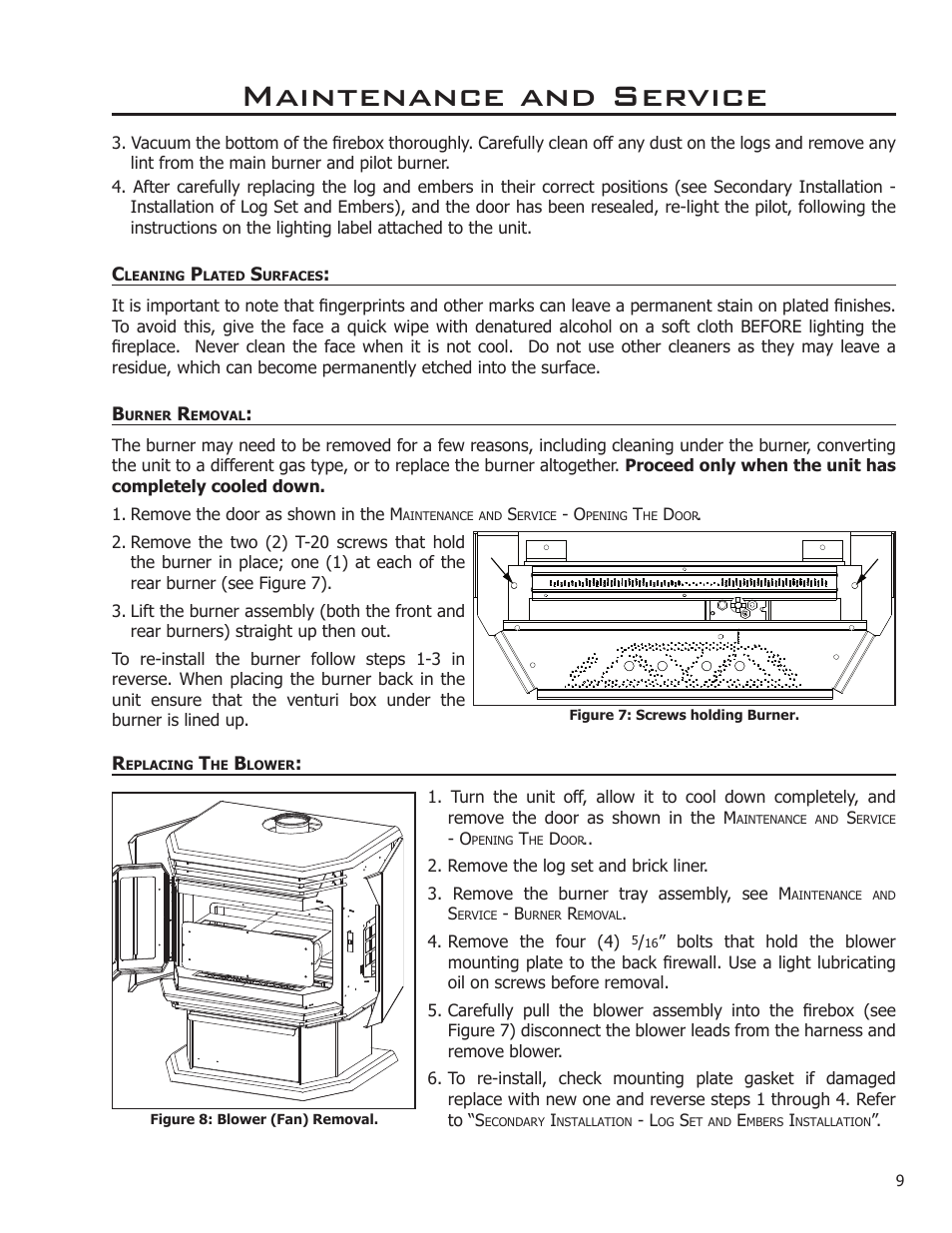 Maintenance and service | Sherwood Enviro EG40 DV User Manual | Page 9 / 39