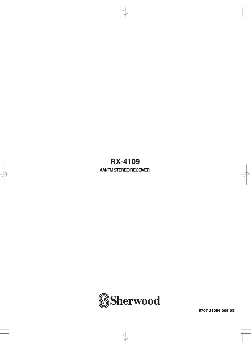 Sherwood RX-4109 User Manual | 18 pages