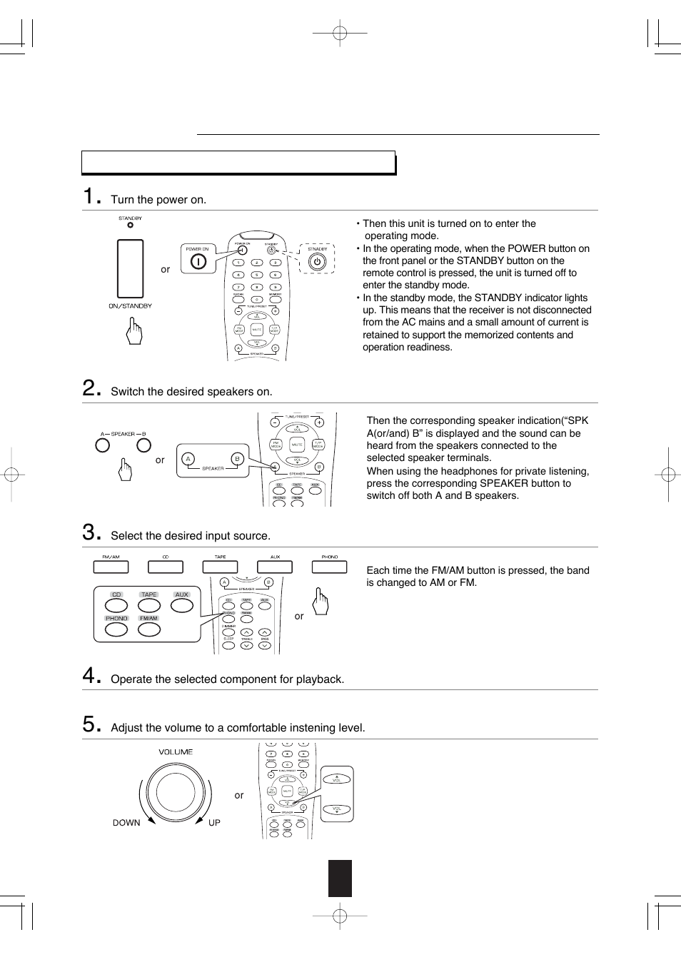 Operations | Sherwood RX-4109 User Manual | Page 11 / 18