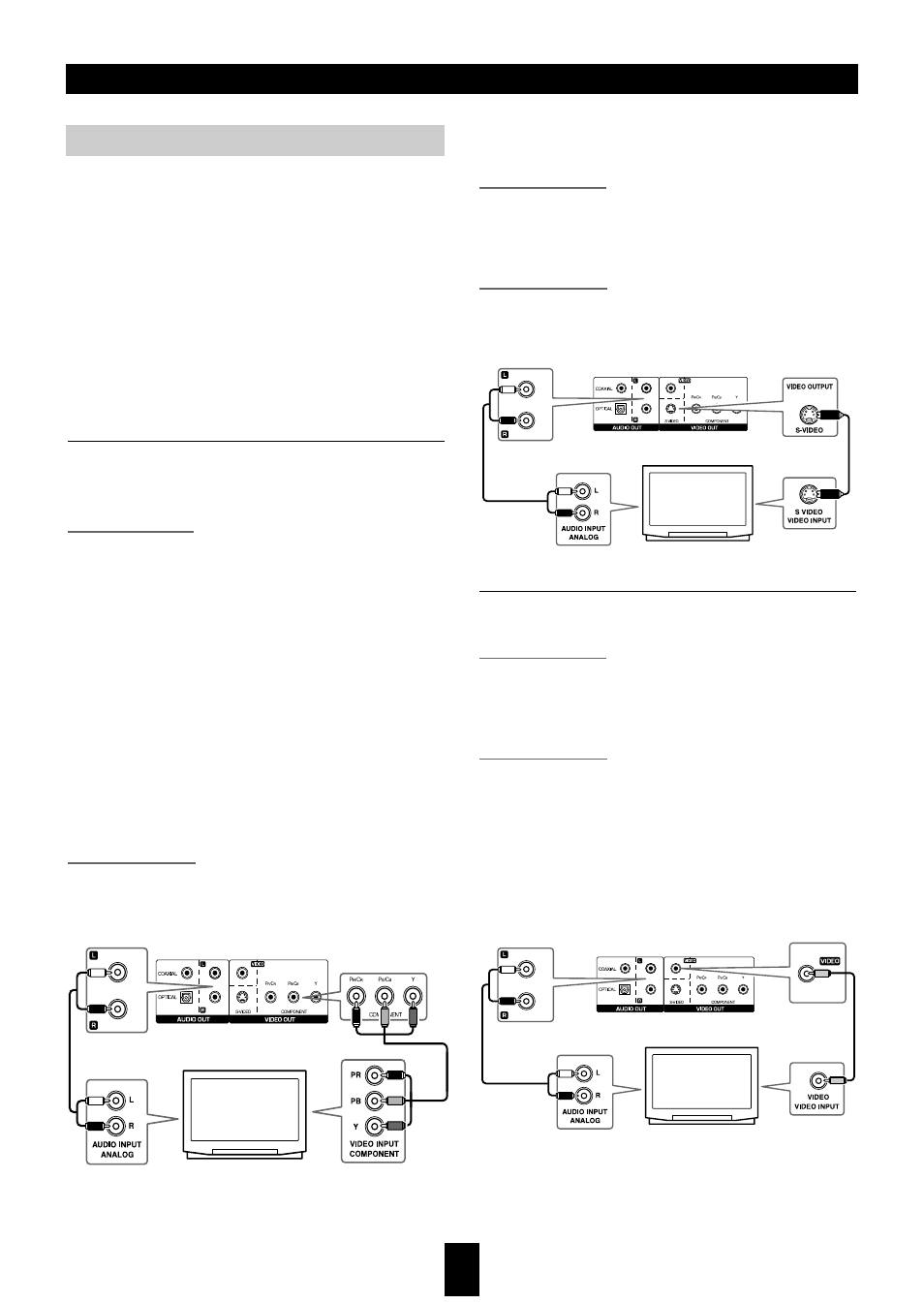 System connections, Connecting to a tv | Sherwood VD-4500 User Manual | Page 15 / 36