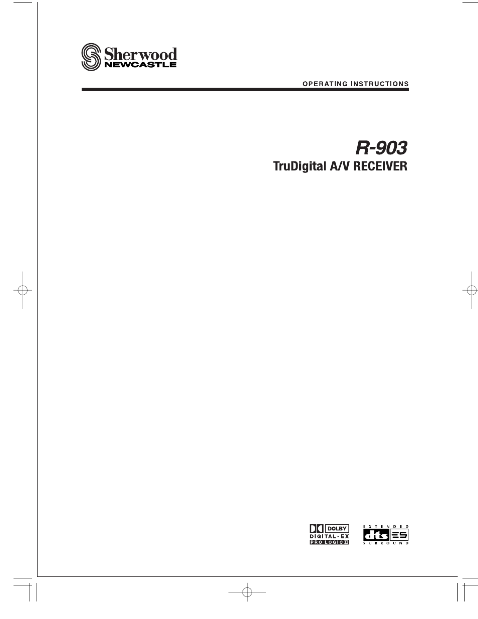 Sherwood R-903 User Manual | 52 pages