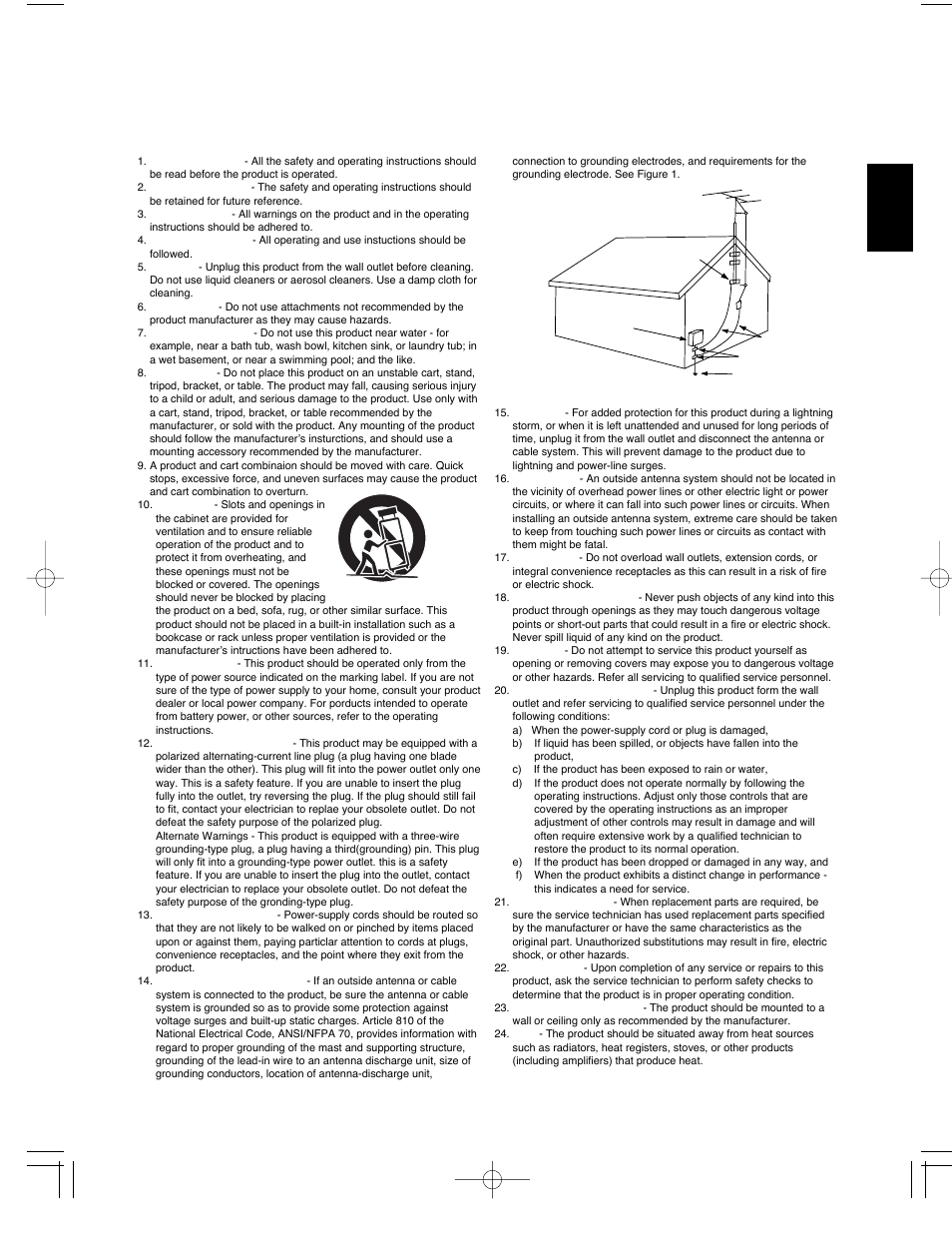 Safety instructions, English | Sherwood R-903 User Manual | Page 4 / 52