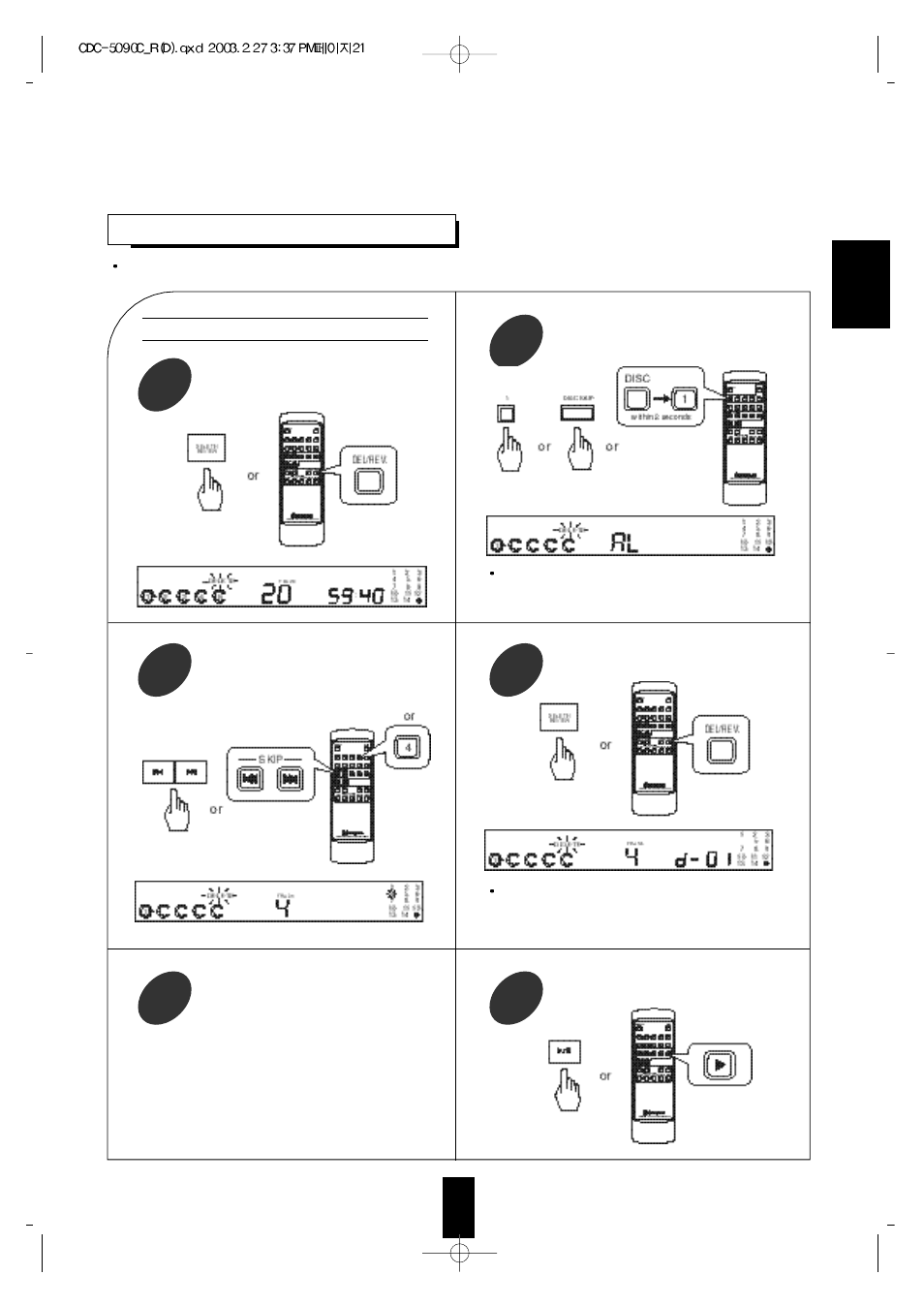 Sherwood CDC-5090C User Manual | Page 21 / 26