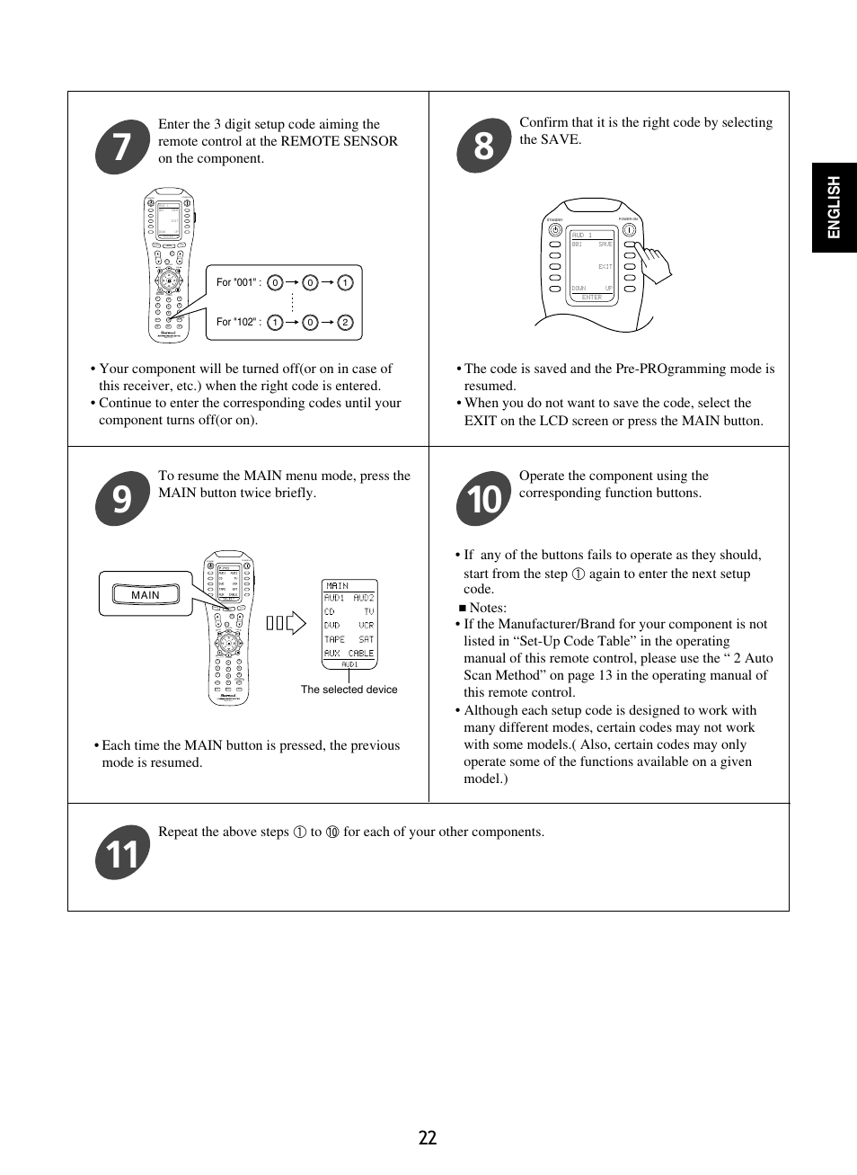 English | Sherwood R-965 User Manual | Page 22 / 67