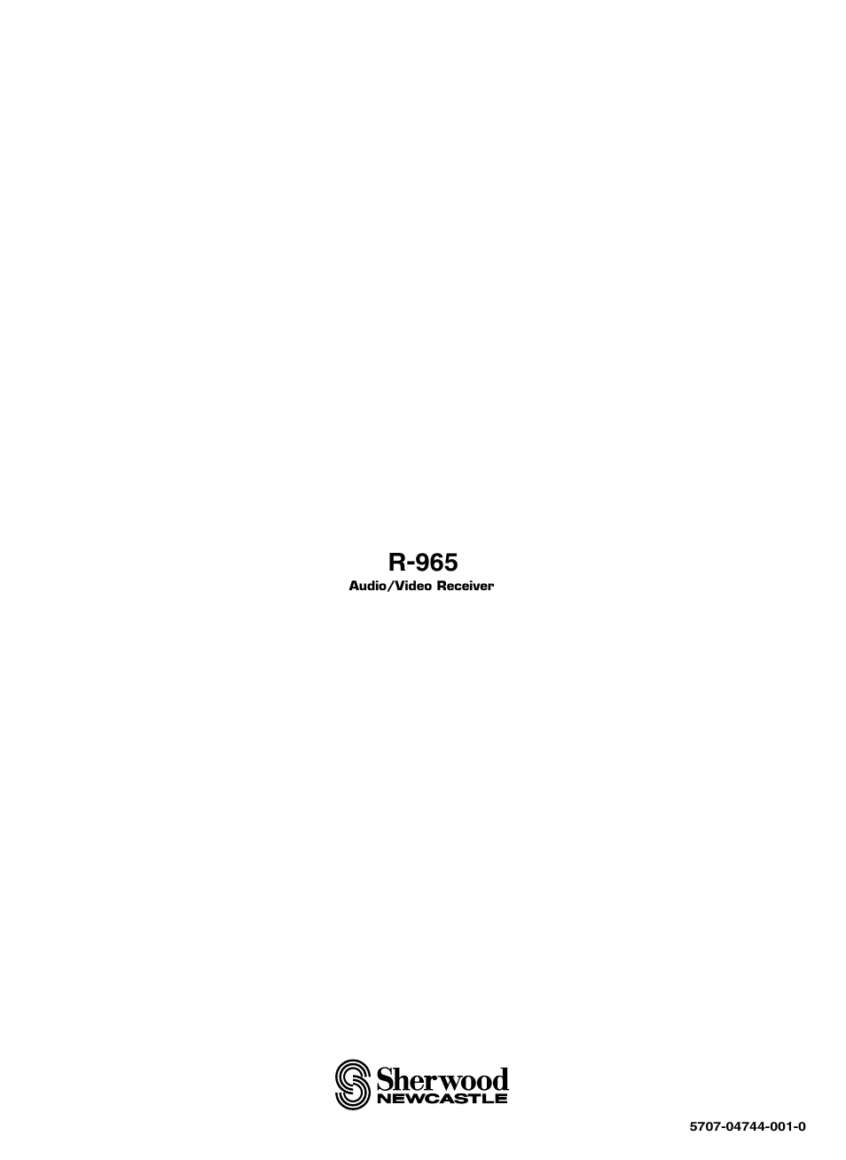 R-965 | Sherwood R-965 User Manual | Page 67 / 67