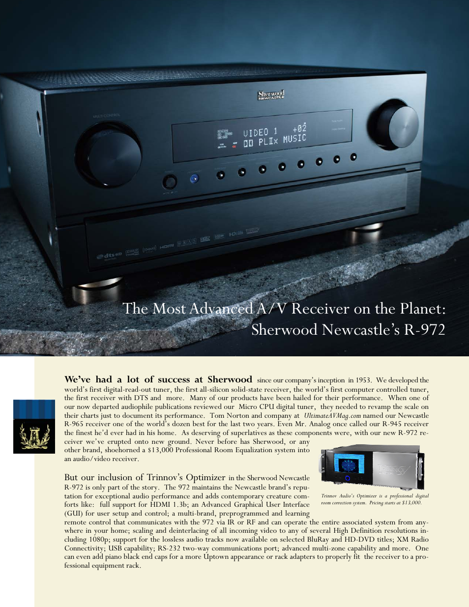 Sherwood Newcastle RS-232 User Manual | 4 pages